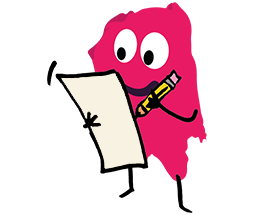 Red Splodge writing